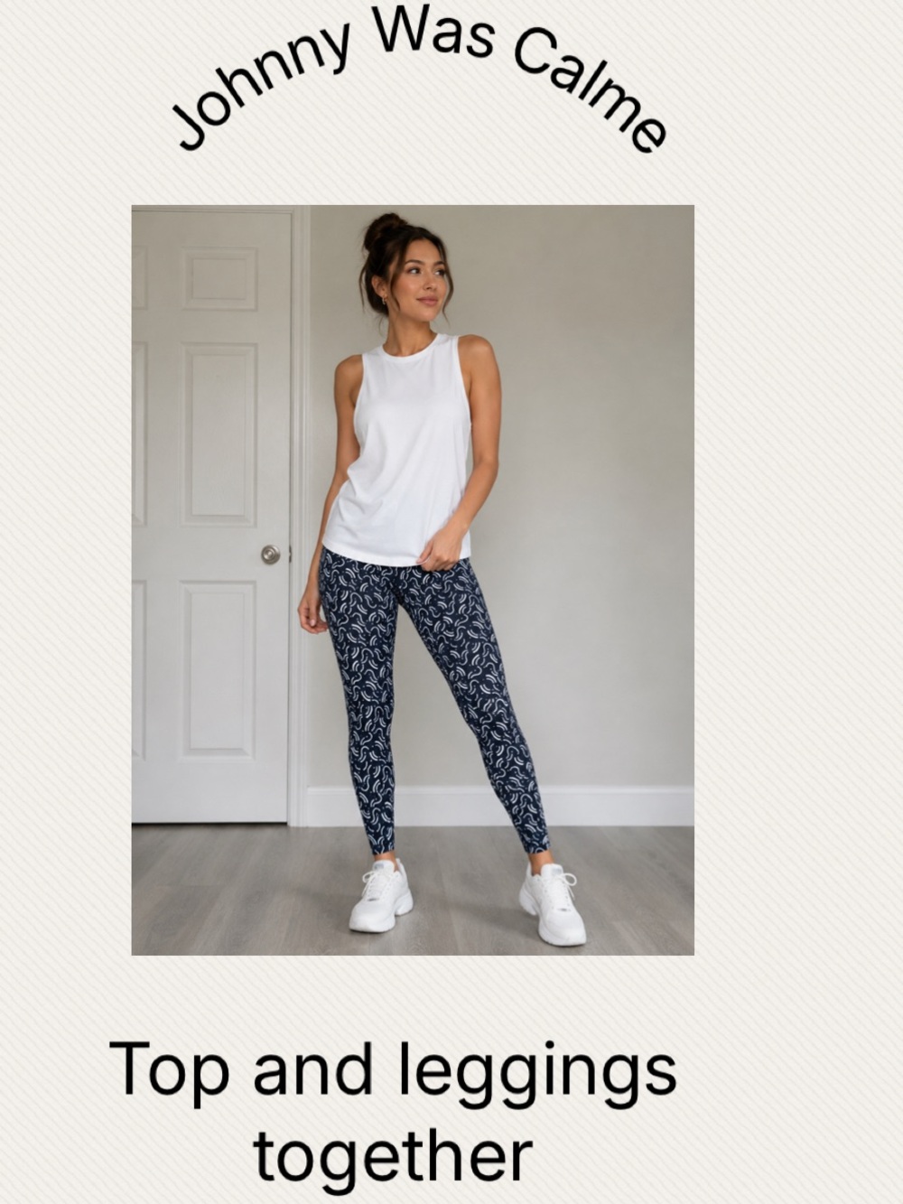 Johnny Was Calme Effect Racerback Tank And Endurance High Waist Leggings Set L